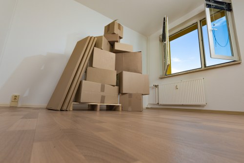 House movers assisting a family move in Brompton