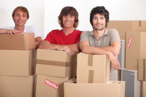 Staff examining a removal service issue report