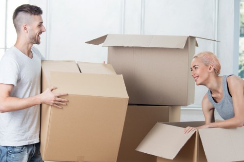 Van and mover supporting a small business delivery in Brompton