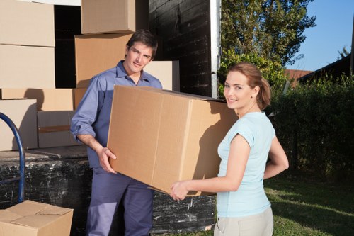 Local movers loading boxes and furniture for a Brompton move