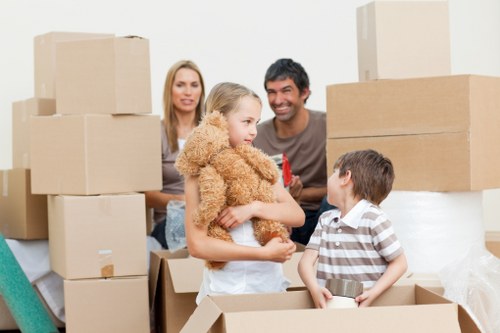 Loading furniture and boxes into a moving vehicle